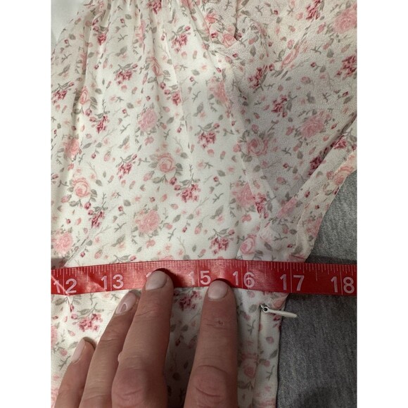 Shabby‎ Chic Floral Dress Medium Pink Blue LoveShackFancy Style Peasant Cottage - Picture 12 of 15